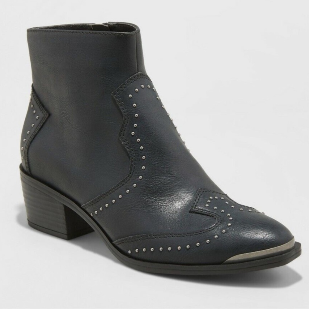 Universal Thread Dark Blue & Black Western Style Boots size 11 M